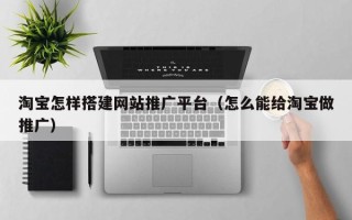白银淘宝怎样搭建网站推广平台（怎么能给淘宝做推广）